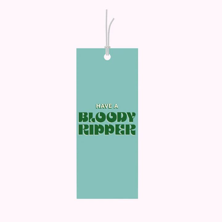 Bad on Paper Gift Tag - Have A Bloody Ripper Gift Tag Bad on Paper