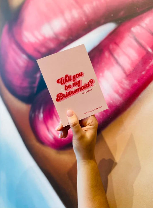 Bad on Paper Greeting Card - Will You Be My Bridesmaid Greeting Card Bad on Paper