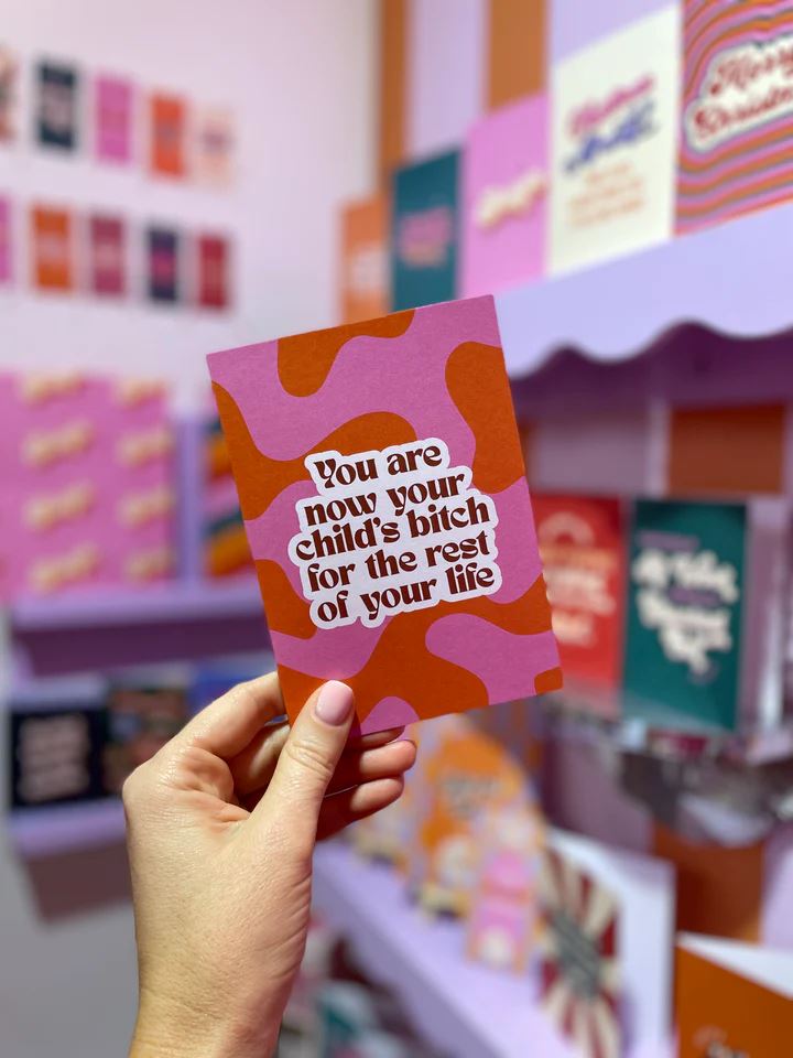 Bad on Paper Greeting Card - You Are Now Your Child's Bitch Greeting Card Bad on Paper