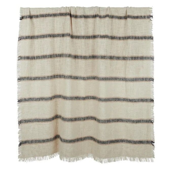 Delphi Cotton Throw - Natural and Black Style and Error 