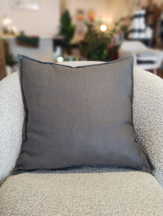 S + E Signature Range Linen Cushion - Grey Cushion Style and Error 