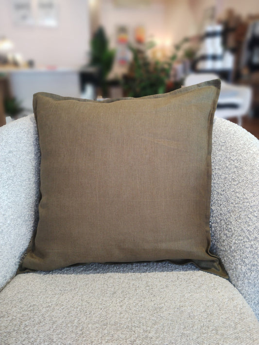 S + E Signature Range Linen Cushion - Olive Cushion Style and Error 
