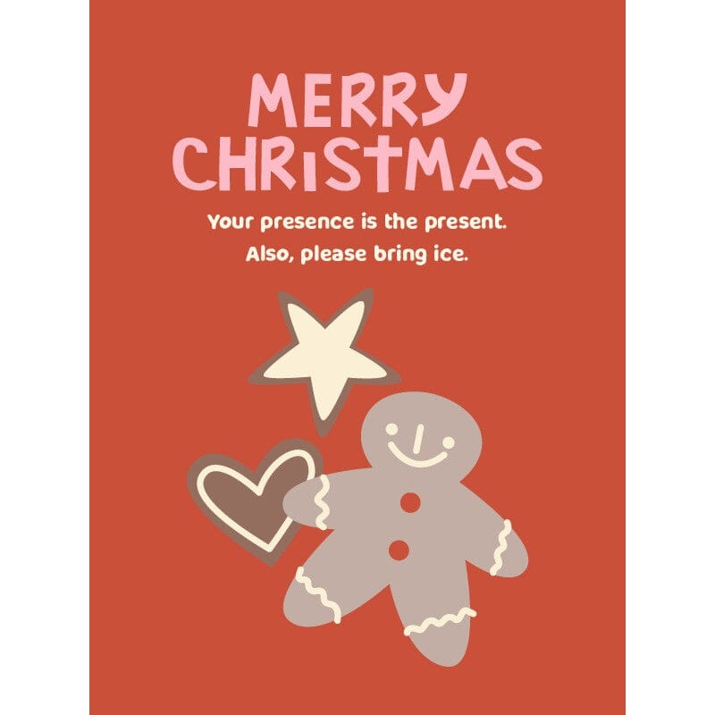 Style + Error Christmas Card - Your Presence is the Present Christmas Card Style + Error