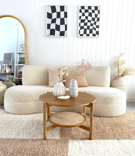 Boucle Lumbar Cushion - Beige All Products vendor-unknown