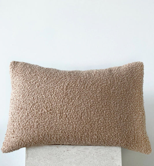 Boucle Lumbar Cushion - Beige All Products vendor-unknown 