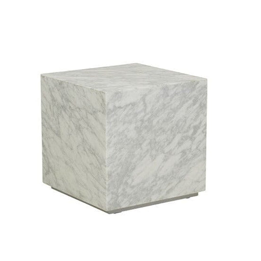 Elle Marble Square Block Side Table All Products vendor-unknown 