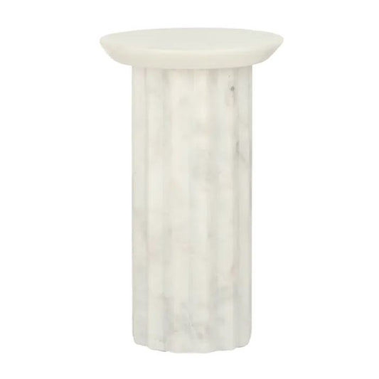 Encote Marble Candle Plinth (12x20cm) - White Candle Plinth Coast to Coast 