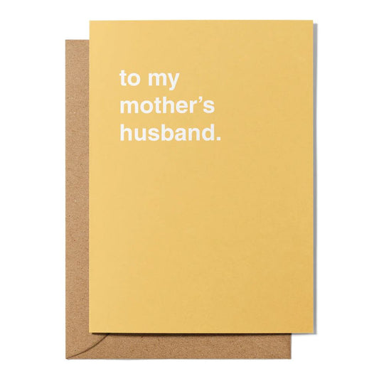 Father's Day Greeting Card - "To My Mother's Husband" Greeting Card Greetings From Hell 