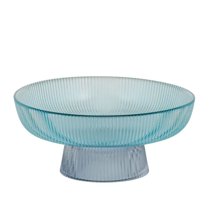 Frankie Glass Cake Stand - Blue/Teal Cake Stand Coast to Coast