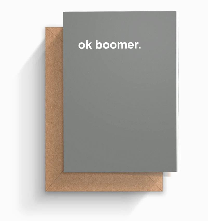 Greeting Card 'Ok Boomer' Greeting Card Greetings From Hell