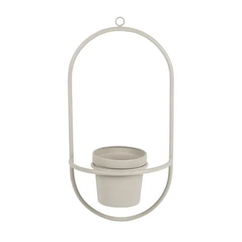 Loka Metal Wall Planter - Taupe Planter Coast to Coast