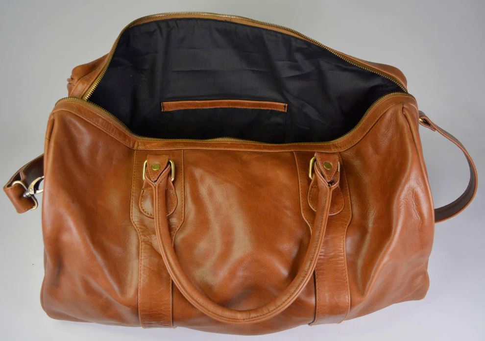 Minimal Manimal Leather Overnighter - Cognac Overnight bag Minimal Manimal 