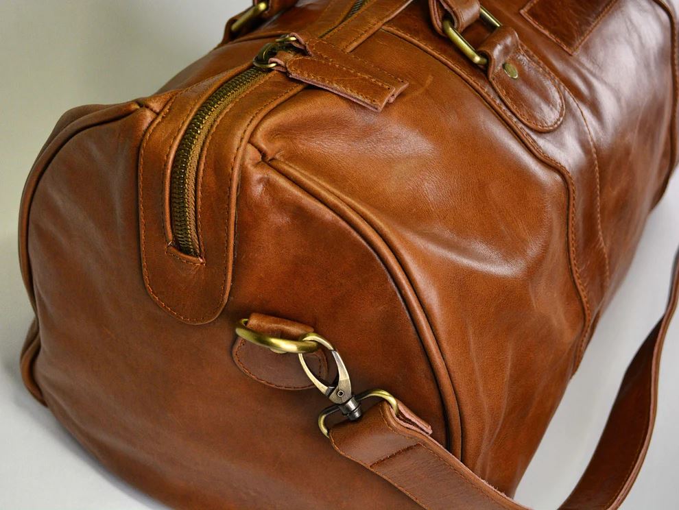 Minimal Manimal Leather Overnighter - Cognac Overnight bag Minimal Manimal
