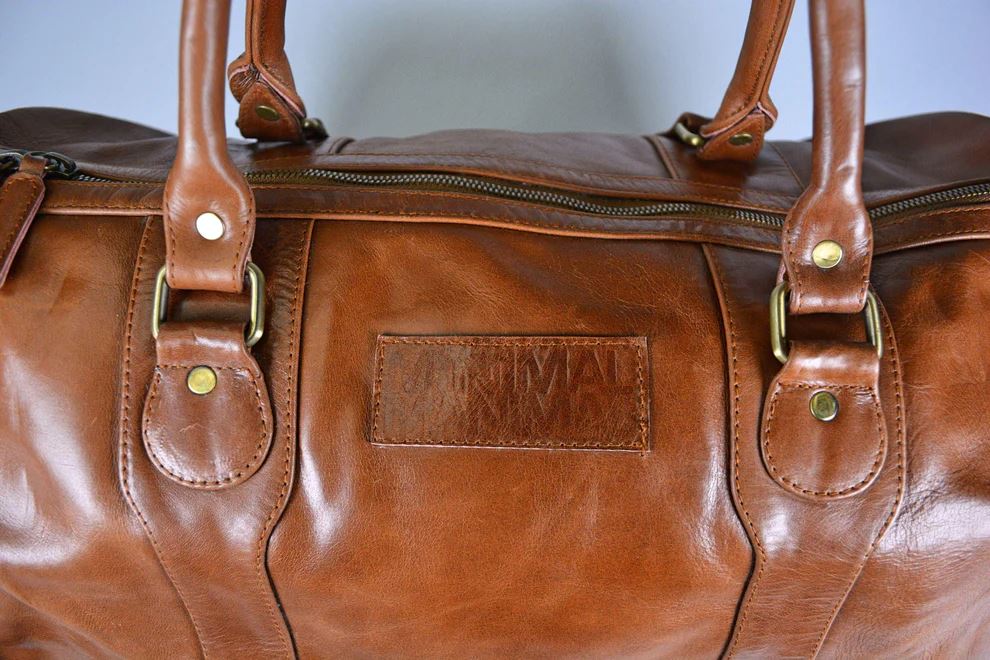 Minimal Manimal Leather Overnighter - Cognac Overnight bag Minimal Manimal