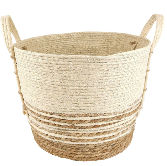 Rattan Basket - Natural & Beige All Products vendor-unknown Small 