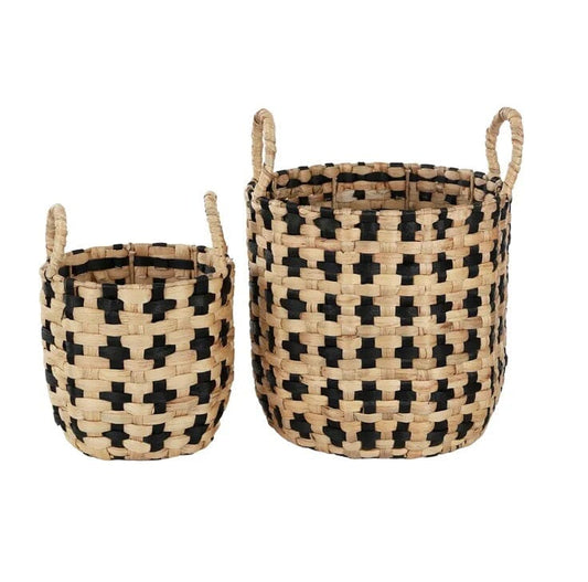 Yves Hyacinth Baskets - Small Natural and Black All Products vendor-unknown 