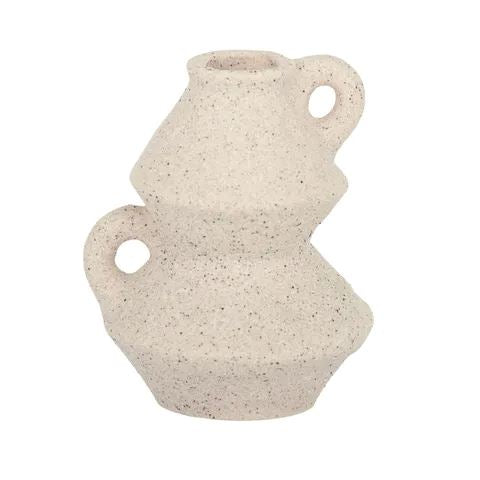 Anu Ceramic Candle Holder - Taupe Candle Holder Coast to Coast 