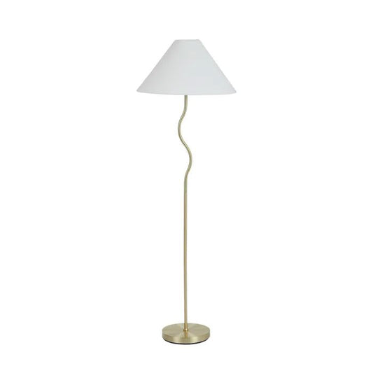 Becker Metal Floor Lamp - Gold/Natural Floor Lamp Coast to Coast 