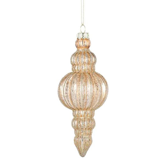 Brown Shimmer Glass Hanging Christmas Decoration XX10937 Christmas Decoration Coast to Coast 