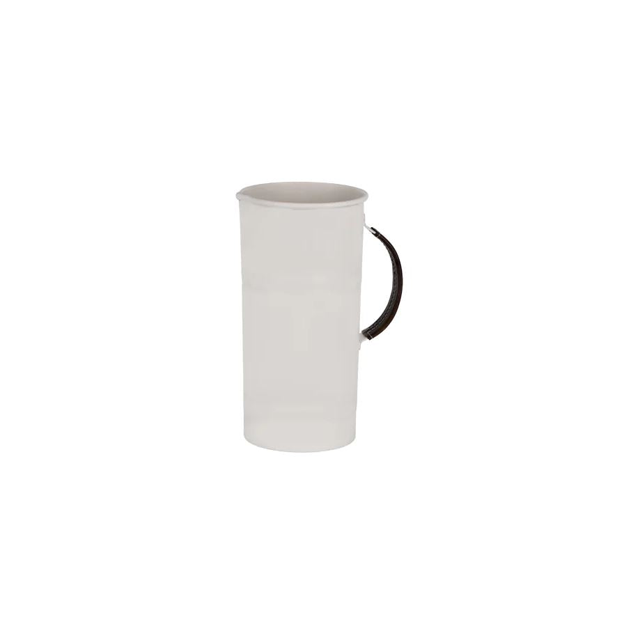 Coney Island Galvanised Water Pitcher with Leather Handle - Creme Water Pitcher Tomkin 