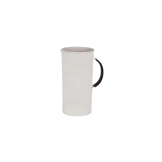 Coney Island Galvanised Water Pitcher with Leather Handle - Creme Water Pitcher Tomkin 