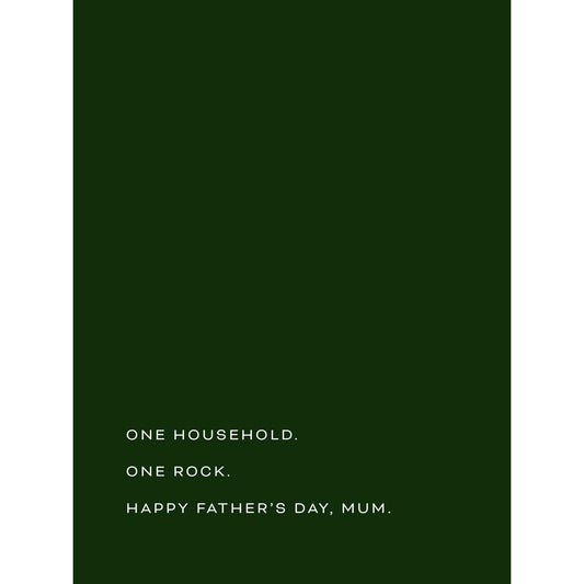Father's Day Card 'Happy Father's Day Mum - One Rock' Father's Day Card Style and Error 