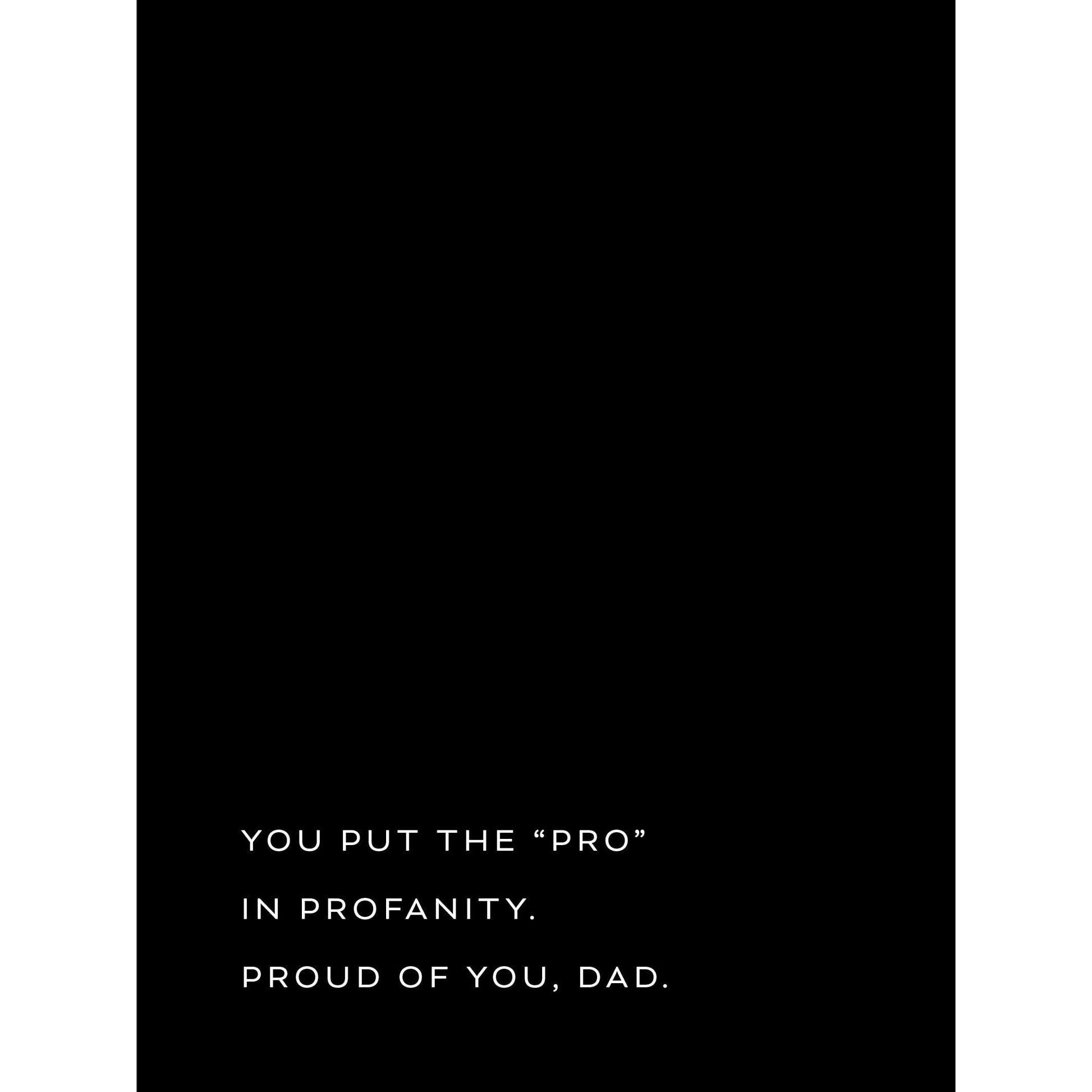 Father's Day Card 'Proud of You Dad' Father's Day Card Style and Error 