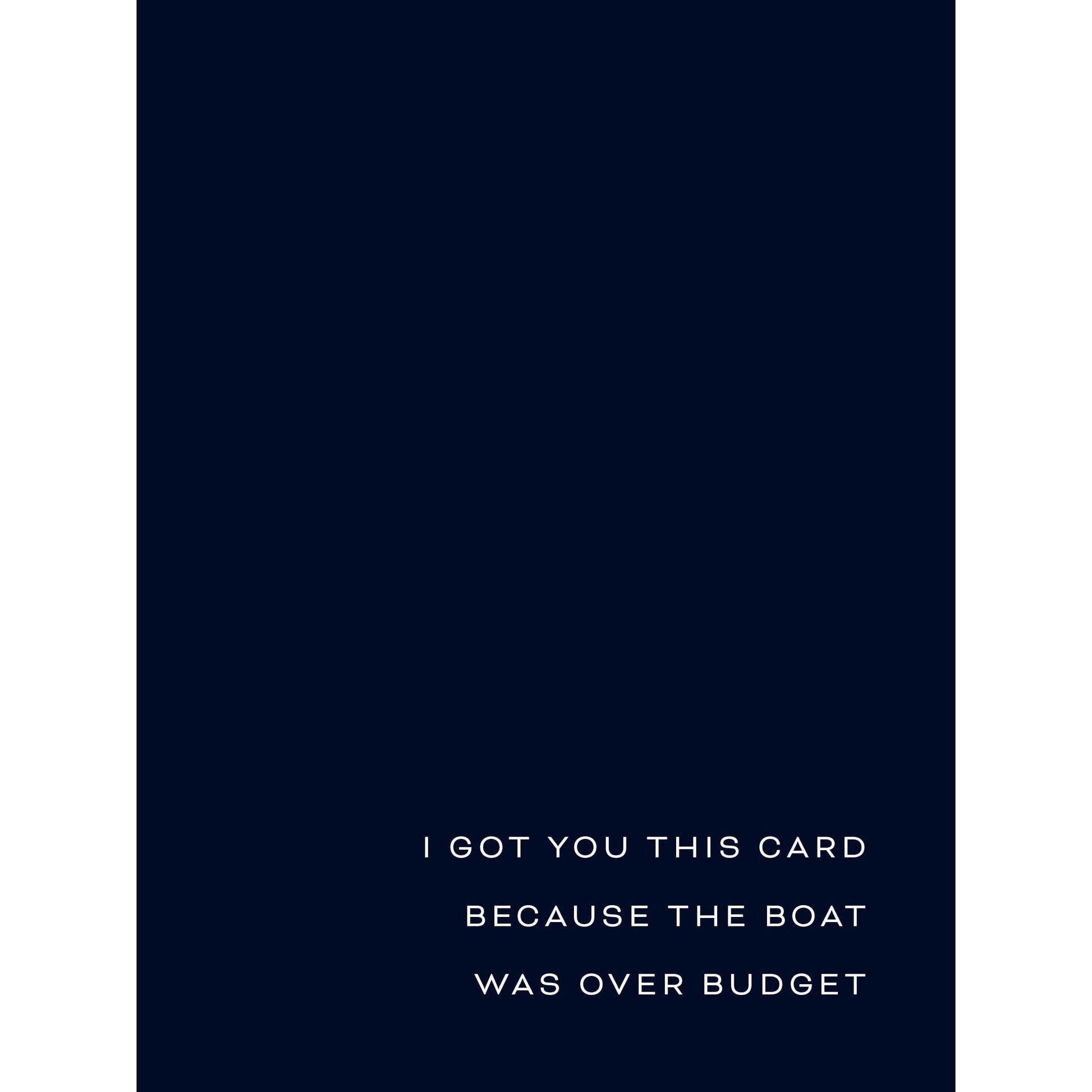 Father's Day Card 'The Boat Was Over Budget' Father's Day Card Style and Error 