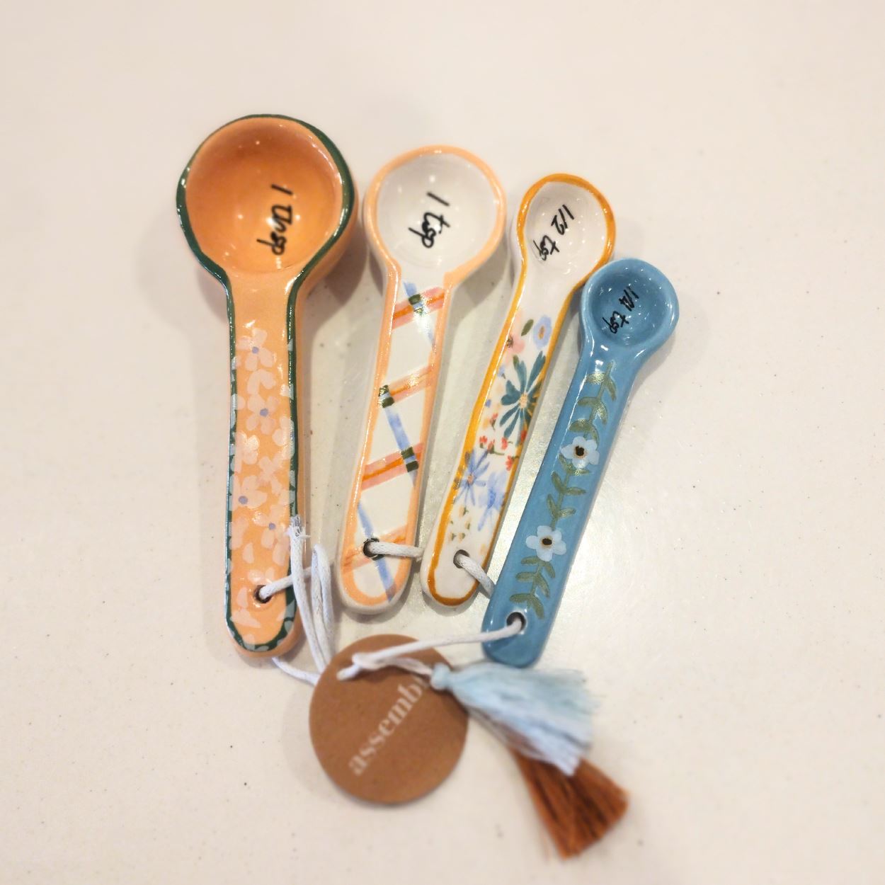 Frankie Set of 4 Ceramic Measuring Spoons Measuring Spoons Coast to Coast 