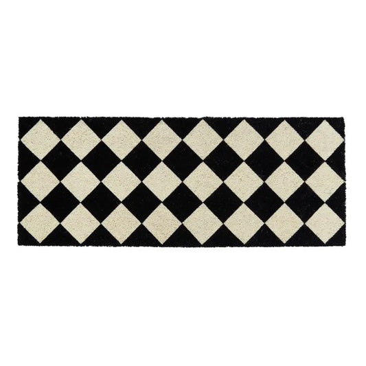 Parlor PVC Back Coir Mat - Black/White Door Mat Coast to Coast 