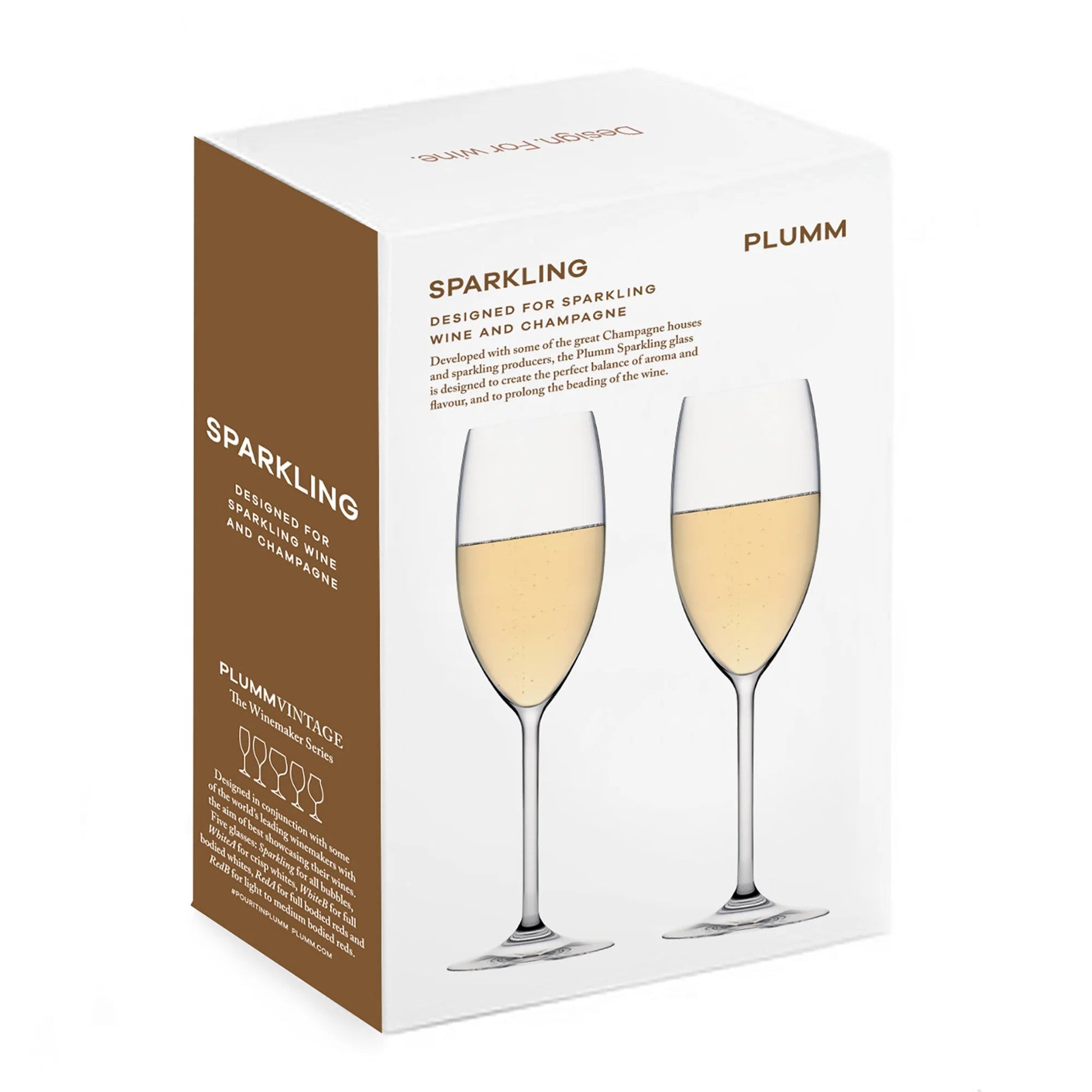 Plumm Sparkling Wine Glasses (255ml) - Set of 2 Style and Error 