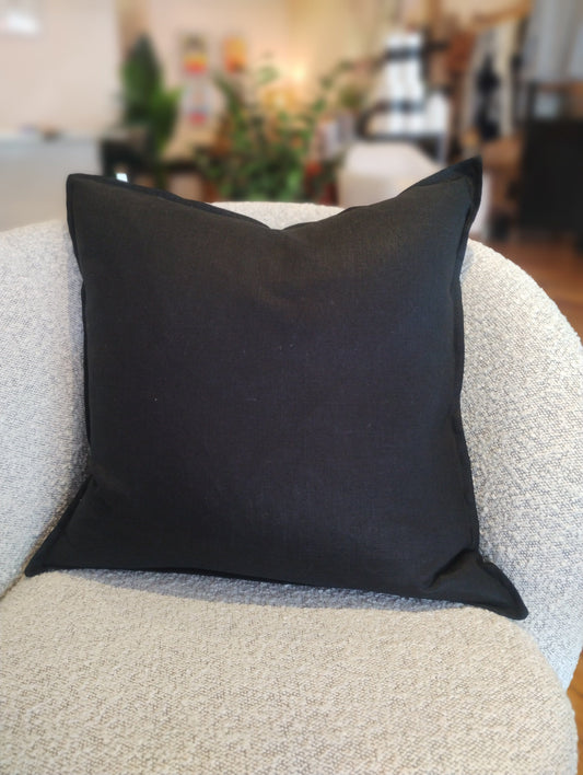 S + E Signature Range Linen Cushion - Black Cushion Style and Error 