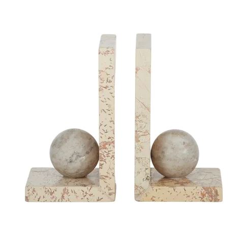 Sita Set of 2 Marble Bookends Book Ends Coast to Coast 