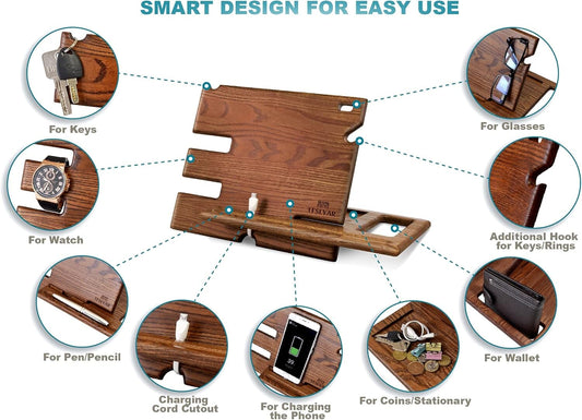 Wood Phone Docking Station & Organiser Docking Station Style + Error 