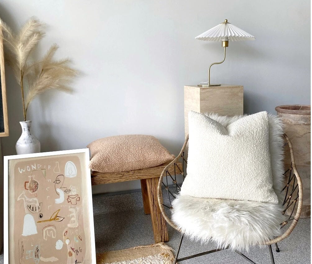 Boucle Cushion - Ivory All Products vendor-unknown 