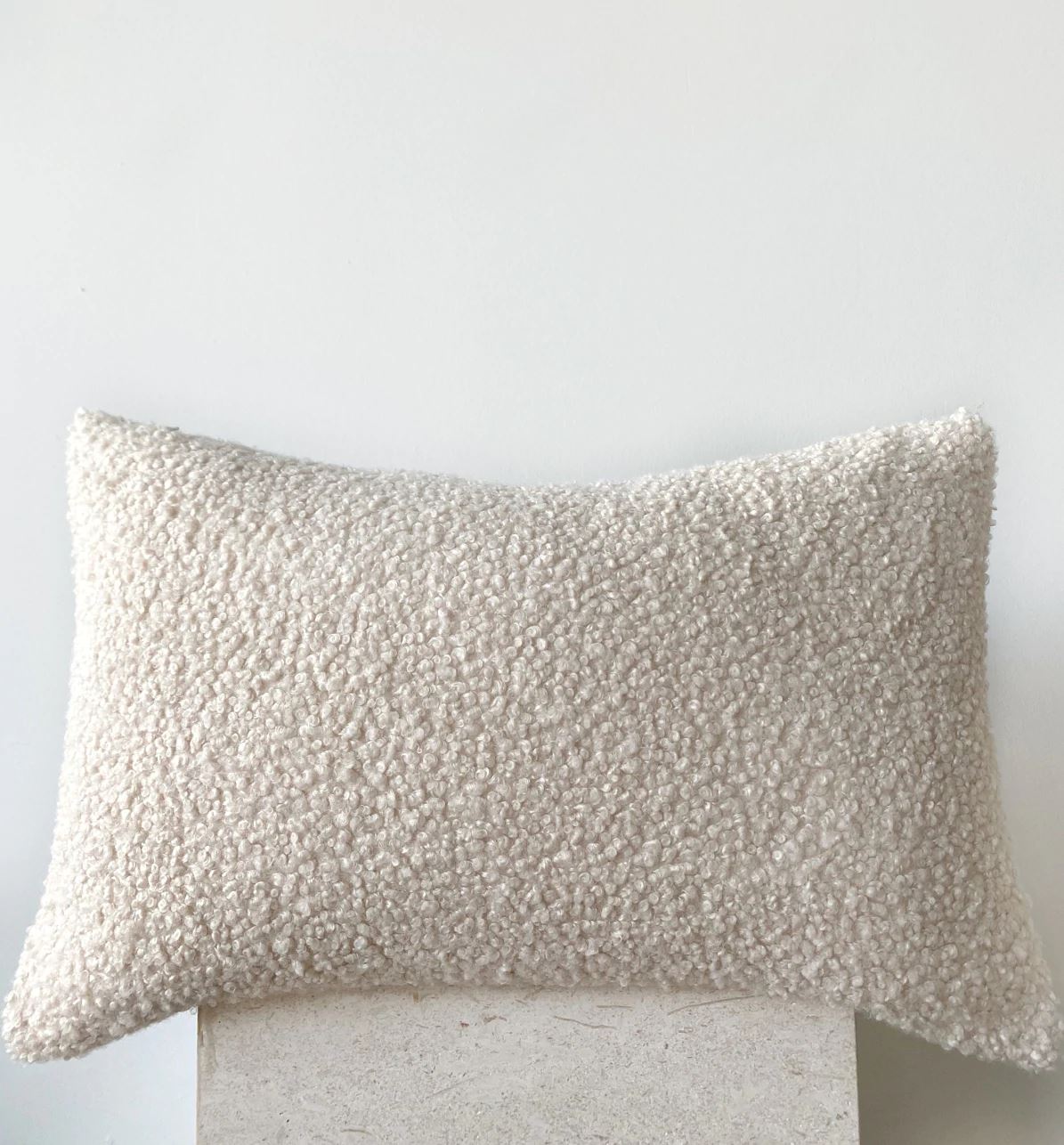 Boucle Lumbar Cushion - Cream All Products vendor-unknown 