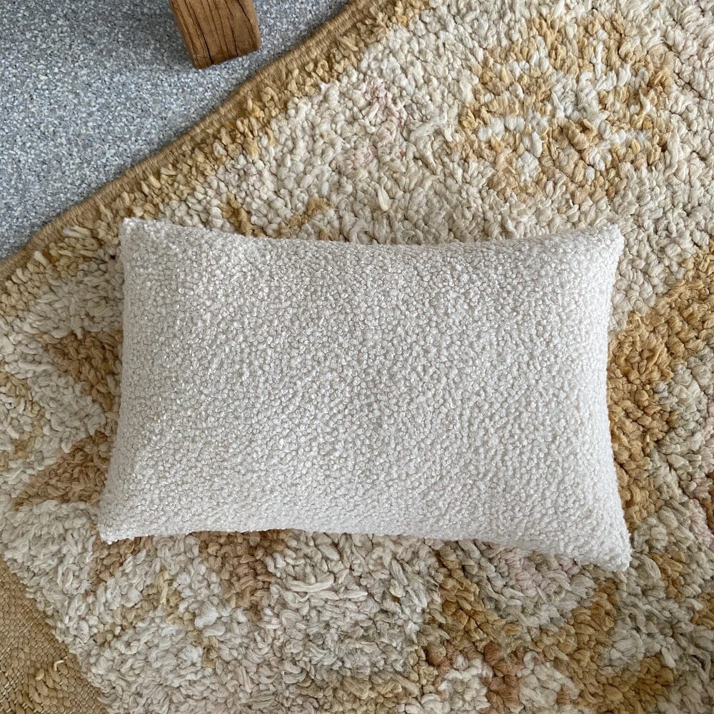 Boucle Lumbar Cushion - Cream All Products vendor-unknown 