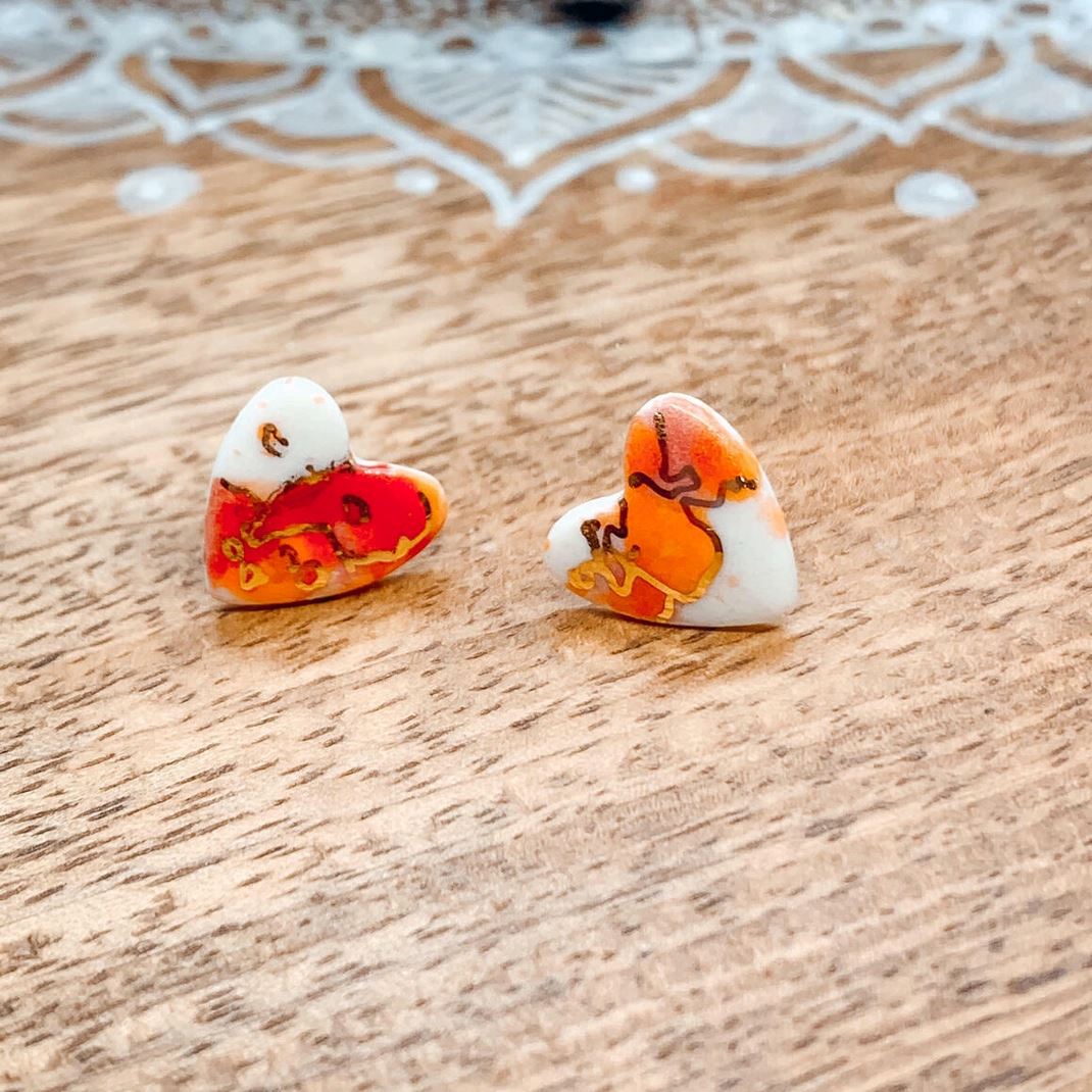 Bridget - Earrings Heart Studs Style and Error 