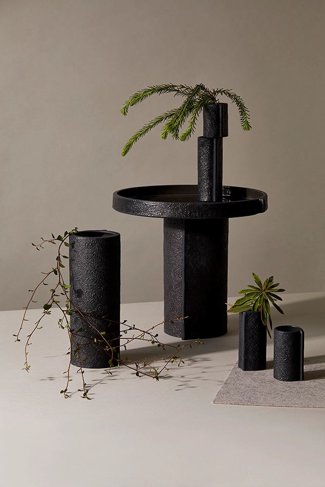 Burlap Vase - Black (Large) All Products vendor-unknown 