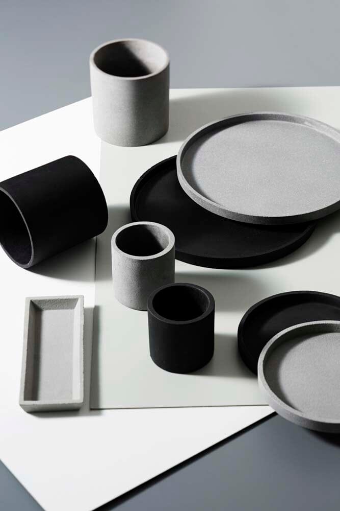 Concrete Pot - Black (Large) All Products vendor-unknown 