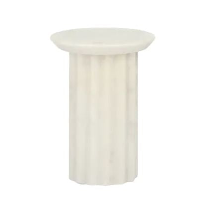 Encote Marble Candle Plinth (12x15cm) - White Candle Plinth Coast to Coast 