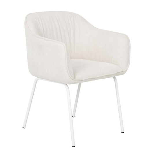 Flora Dining Arm Chair - Sandshell/White All Products vendor-unknown 
