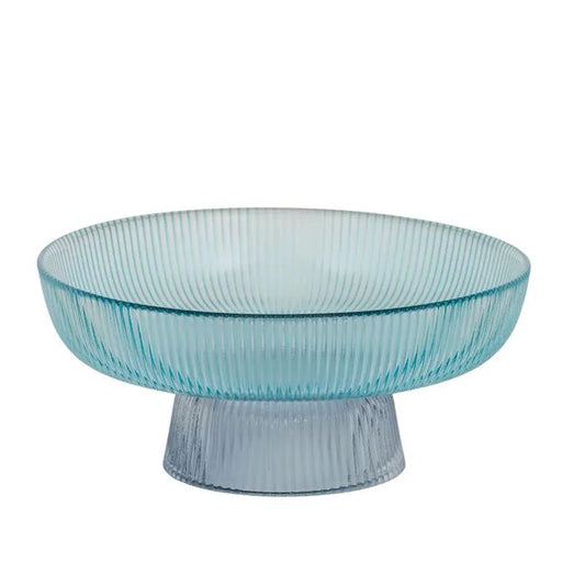 Frankie Glass Cake Stand - Blue/Teal Cake Stand Coast to Coast 