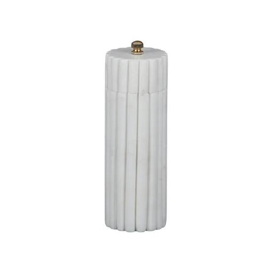 Mara Marble Salt & Pepper Mill - White Salt & Pepper Mill Coast to Coast 