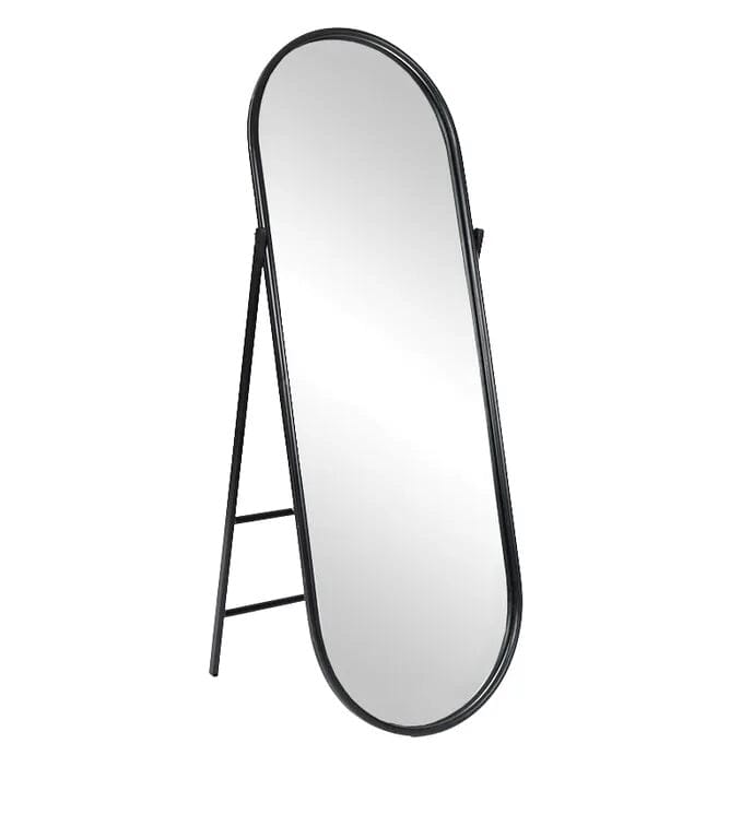 Oban Metal Floor Mirror - Black All Products vendor-unknown 