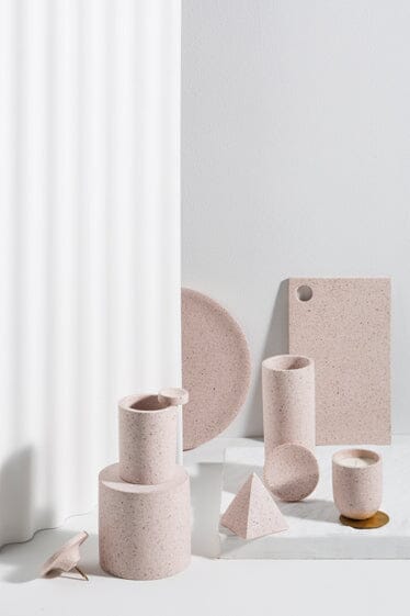Terrazzo Dimple Tray - Rose (Large) All Products vendor-unknown 