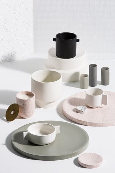 Terrazzo Dimple Tray - Rose (Small) All Products vendor-unknown 