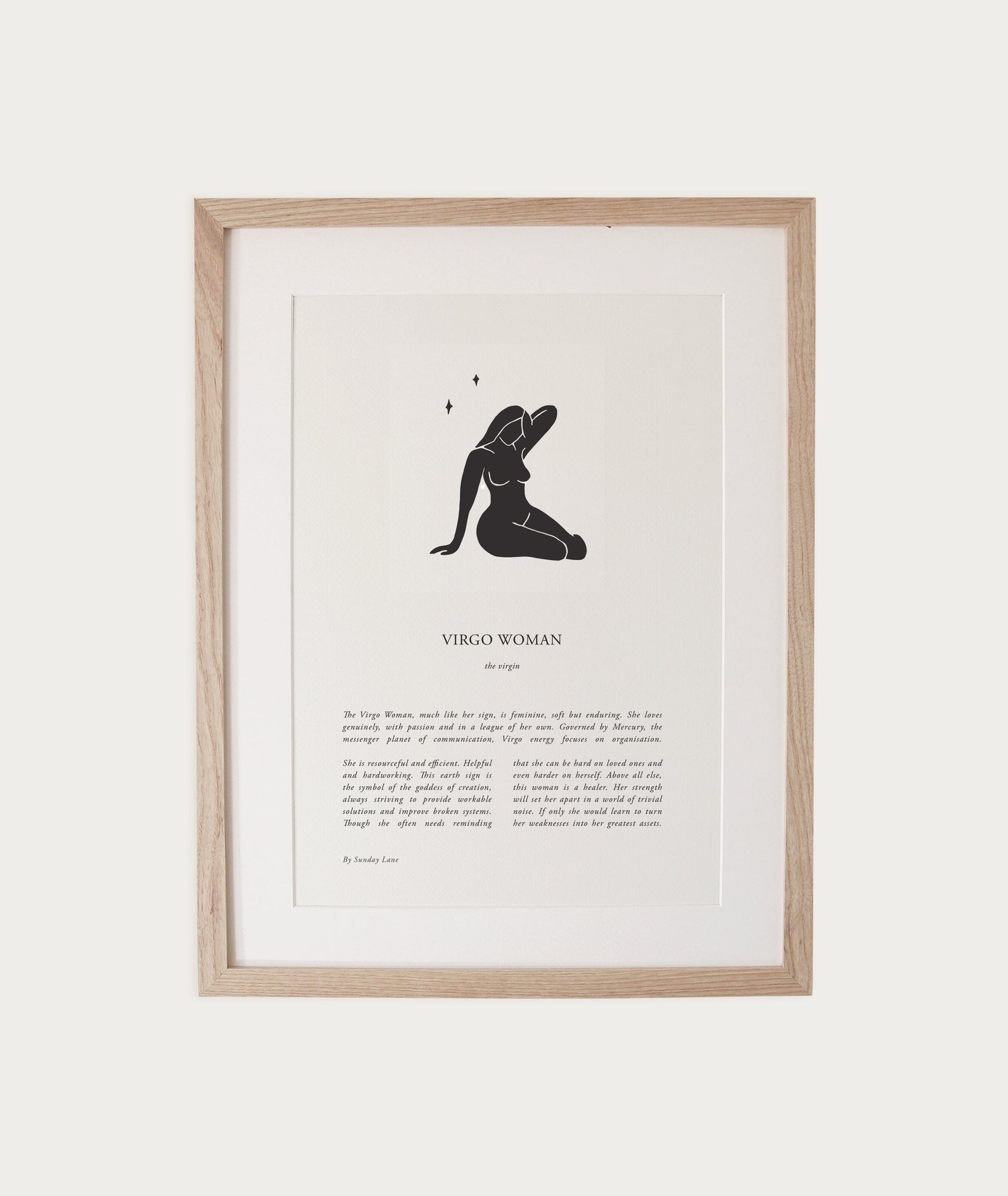 Zodiac Woman - A4 Print (un-framed) All Products vendor-unknown 